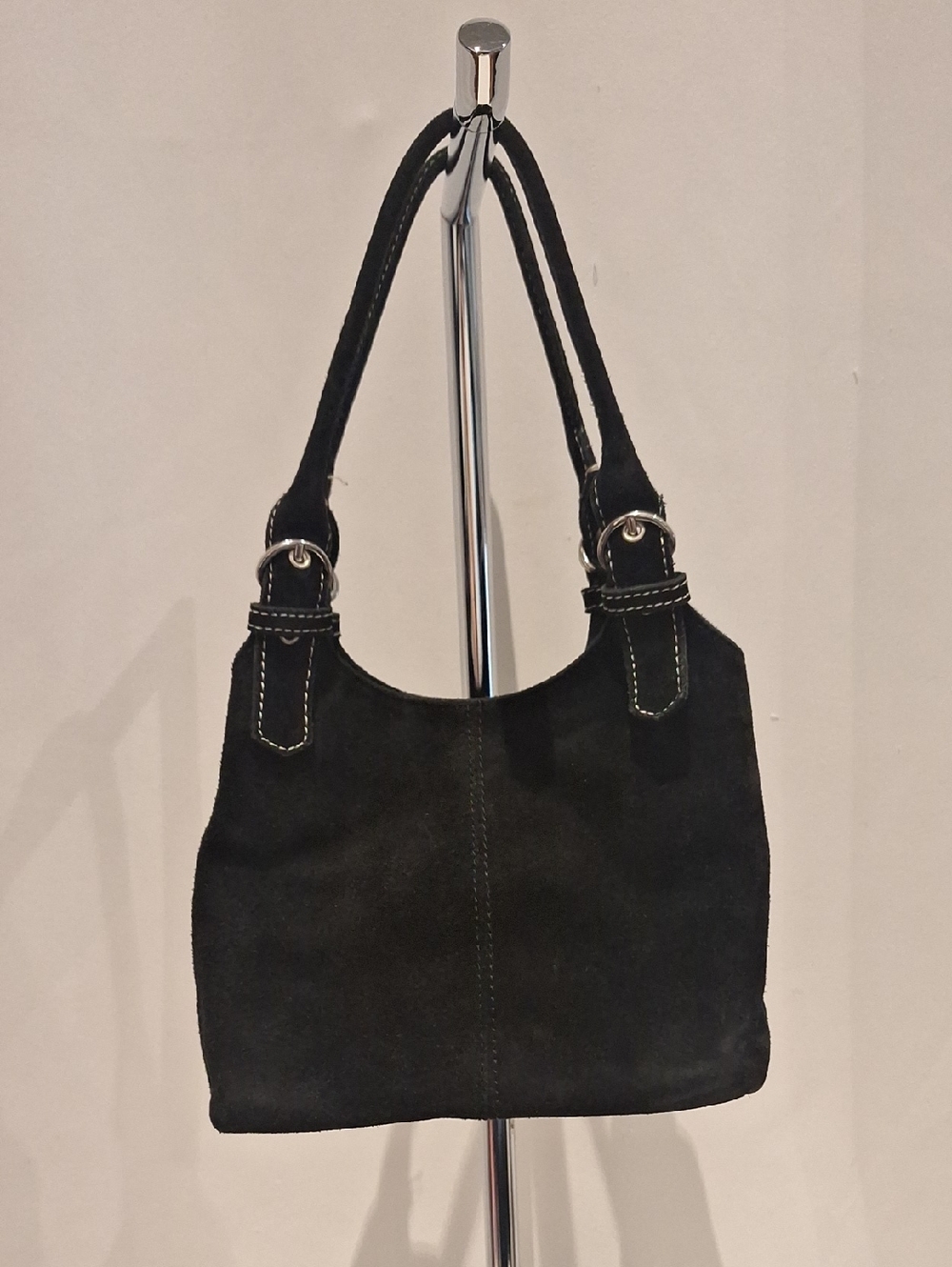 St. John's Bay Black Suede Mini Shoulder Bag